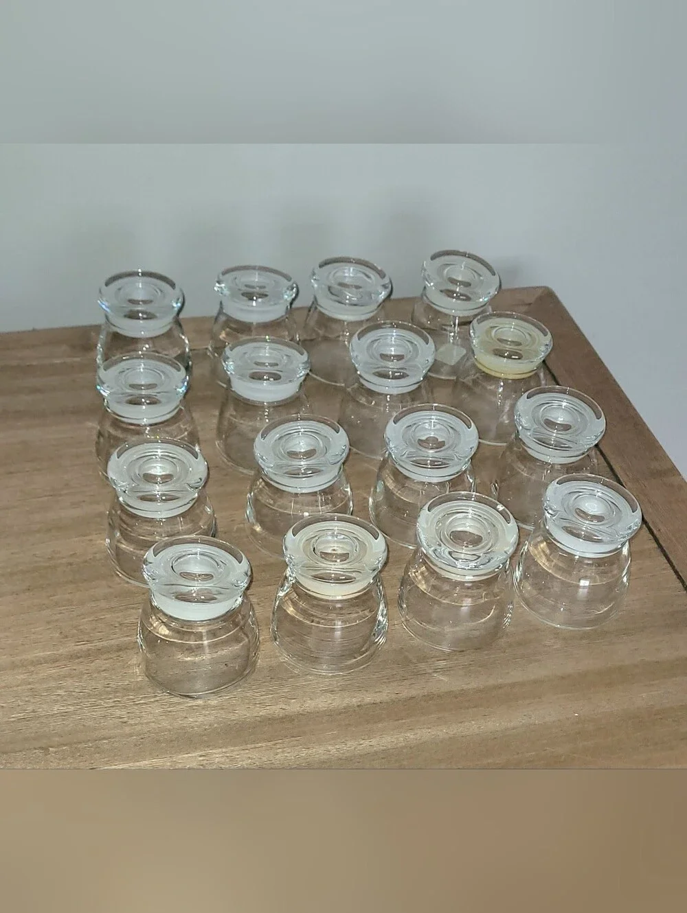 Crate & Barrel Glass Spice Jar Lot, 16pcs, 4.5oz